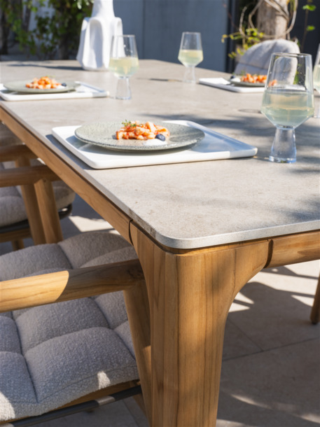 4SO Liam teak tuintafel met keramisch blad - 0